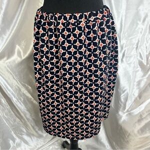 Bold and Retro in the Leota for Dia & Co. Geometric Mod 60s Inspired Short Skirt